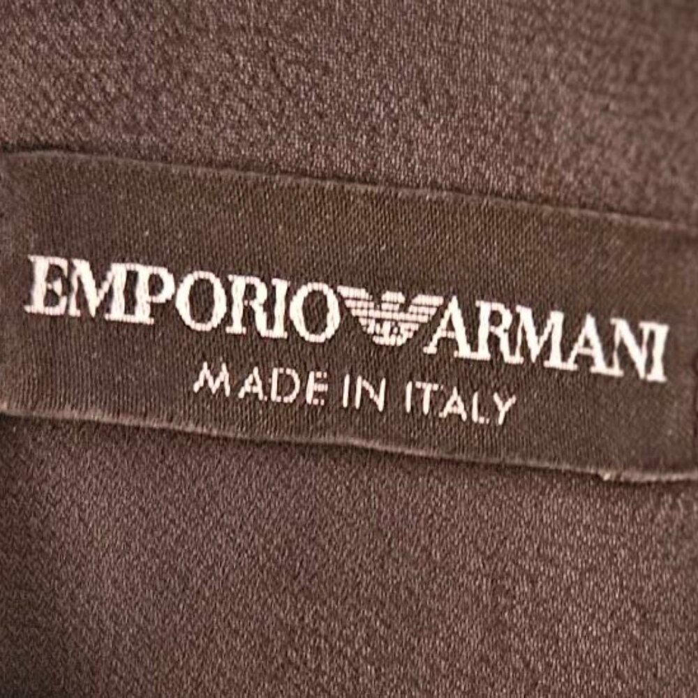 Emporio Armani Abstract Floral A-Line Dress in Burgundy, Pink, Blue - Picture 5 of 7